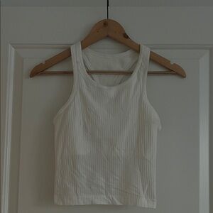 lululemon athletica White Ribbed Crop Top